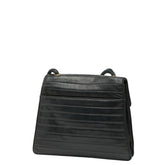 シャネル ココマーク 斜め掛け ショルダーバッグ ブラック ラムスキン レディース CHANEL 【中古】